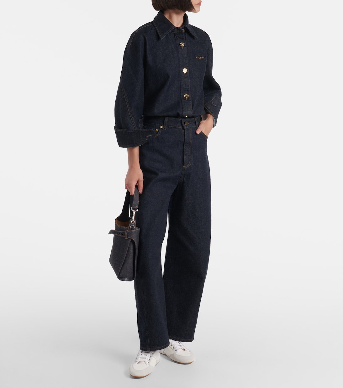 Slim suede-trimmed sneakers | Givenchy