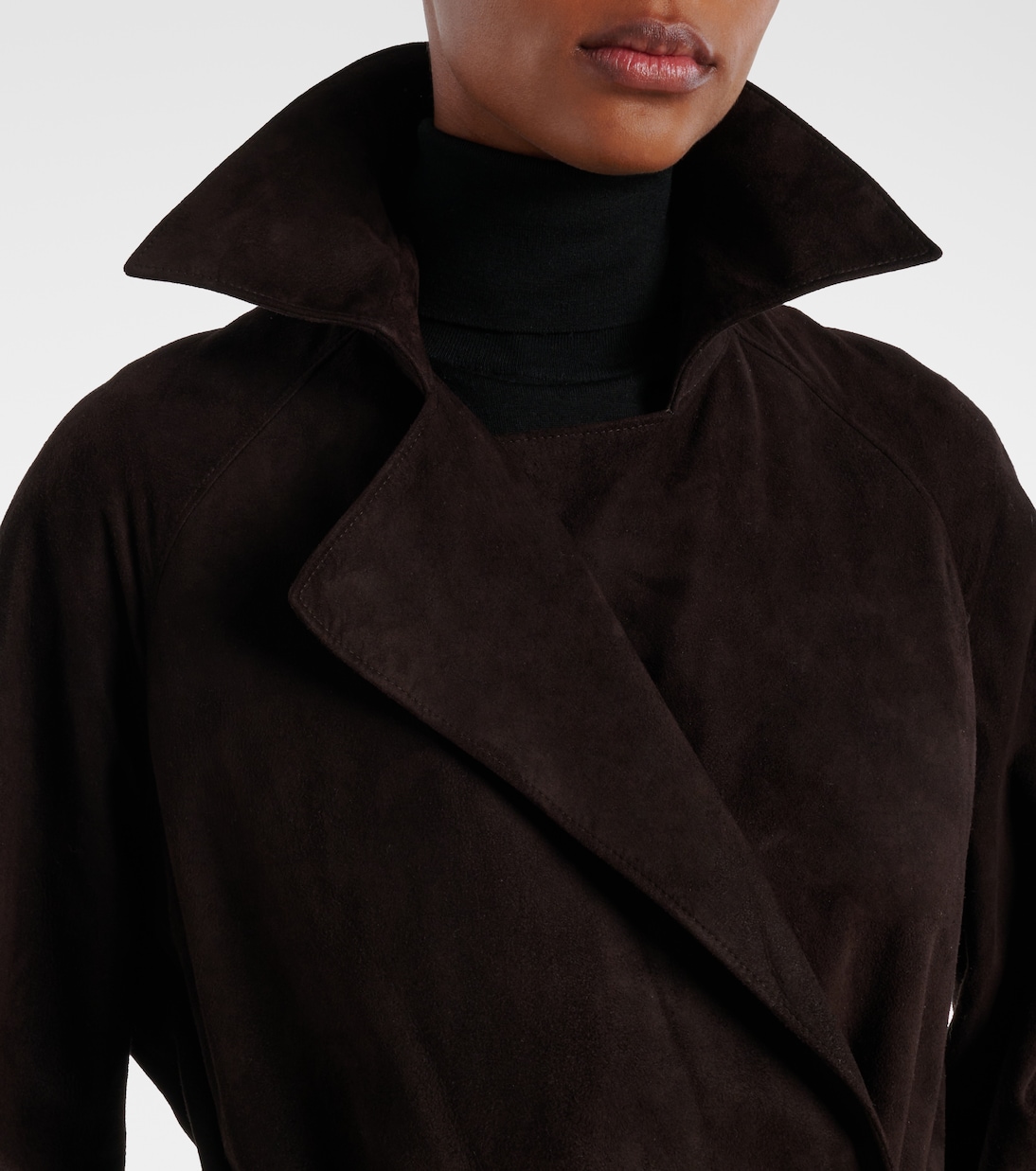 Solana suede wrap coat | The Row