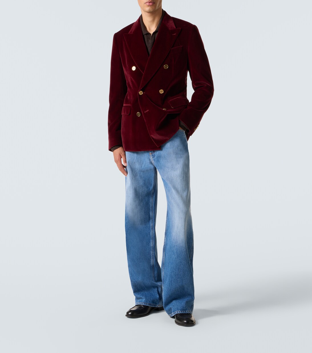 Double-breasted cotton velvet blazer | Dolce&Gabbana