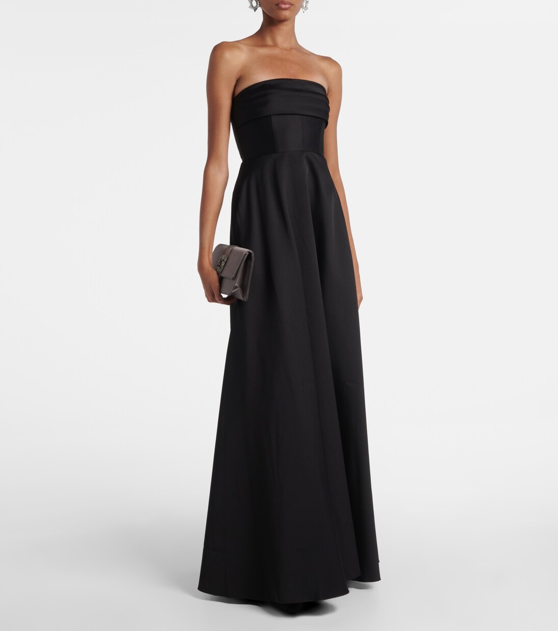 Pleated taffeta corset gown | Roland Mouret