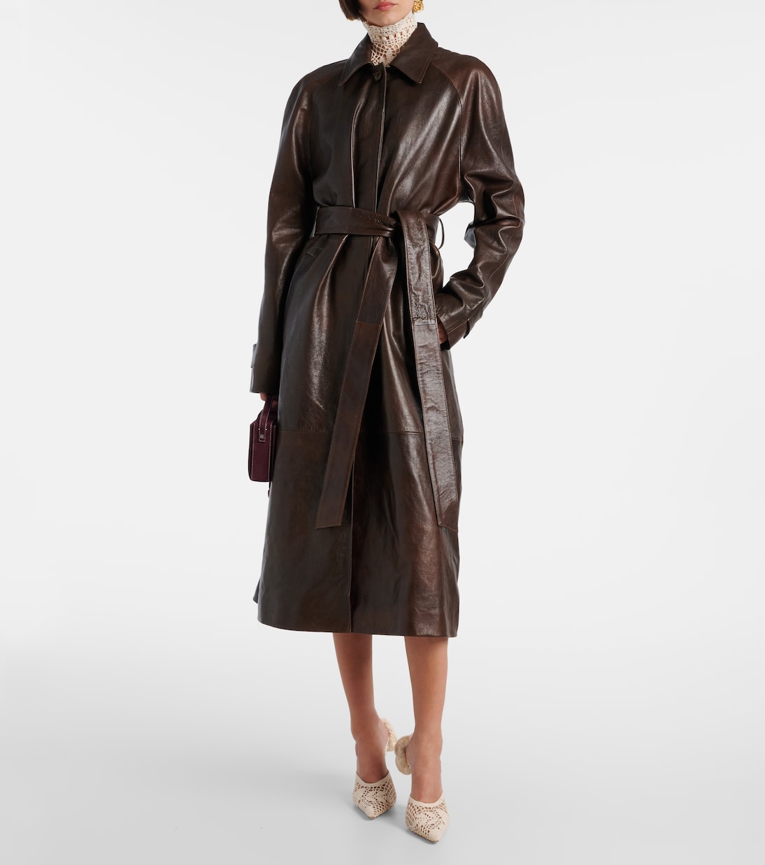 Leather wrap coat | Magda Butrym