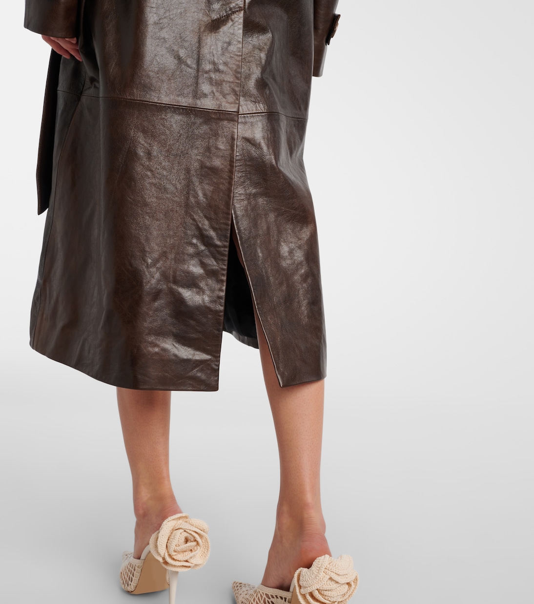Leather wrap coat | Magda Butrym