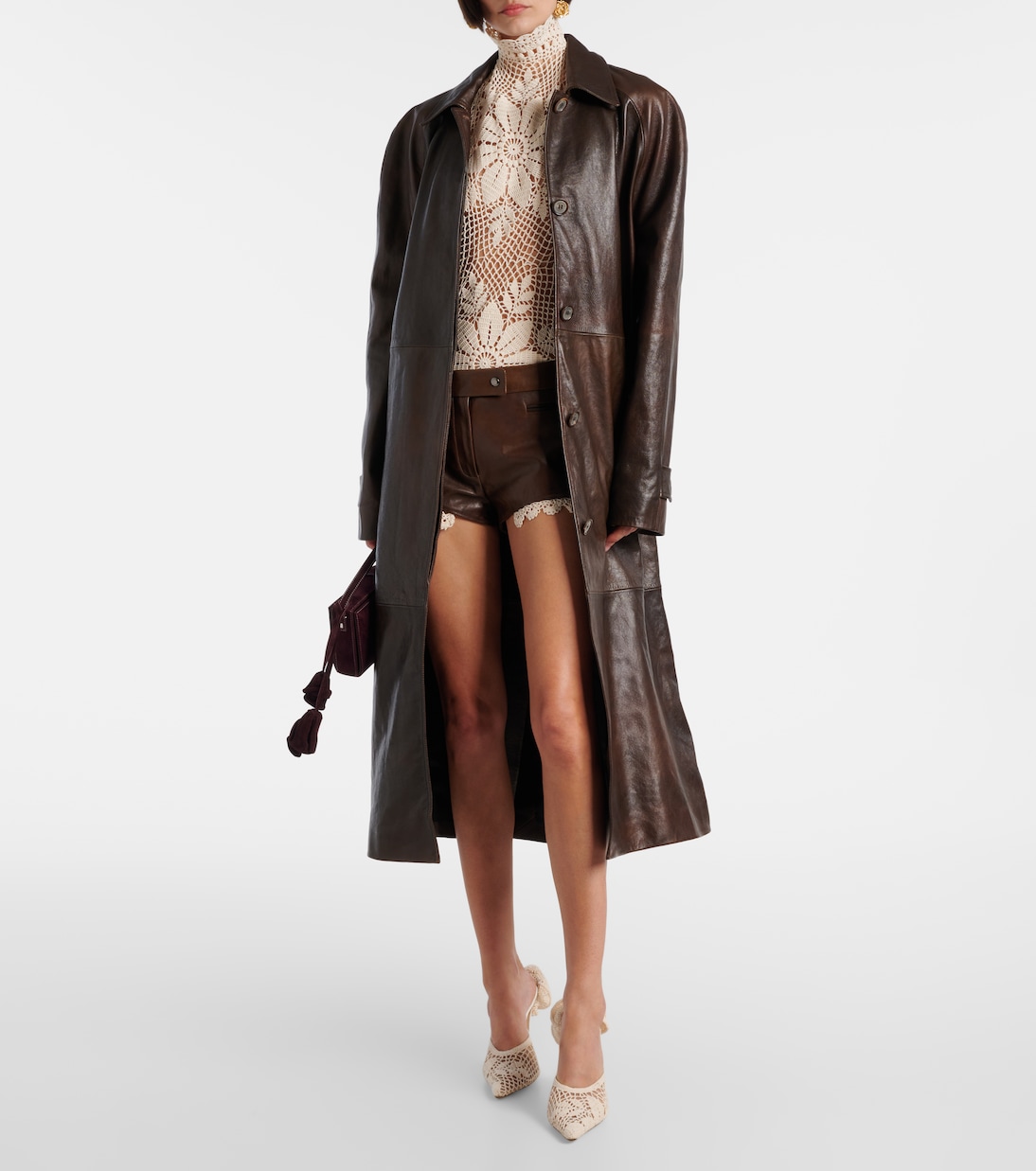 Leather wrap coat | Magda Butrym