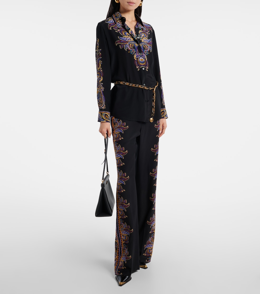 Paisley silk wide-leg pants | Etro