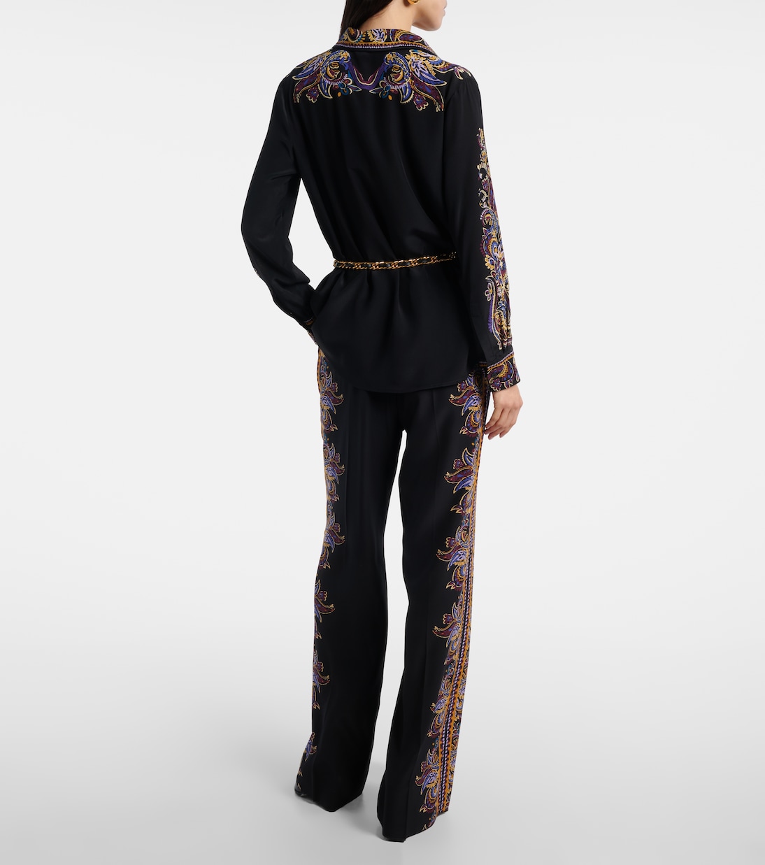 Paisley silk wide-leg pants | Etro