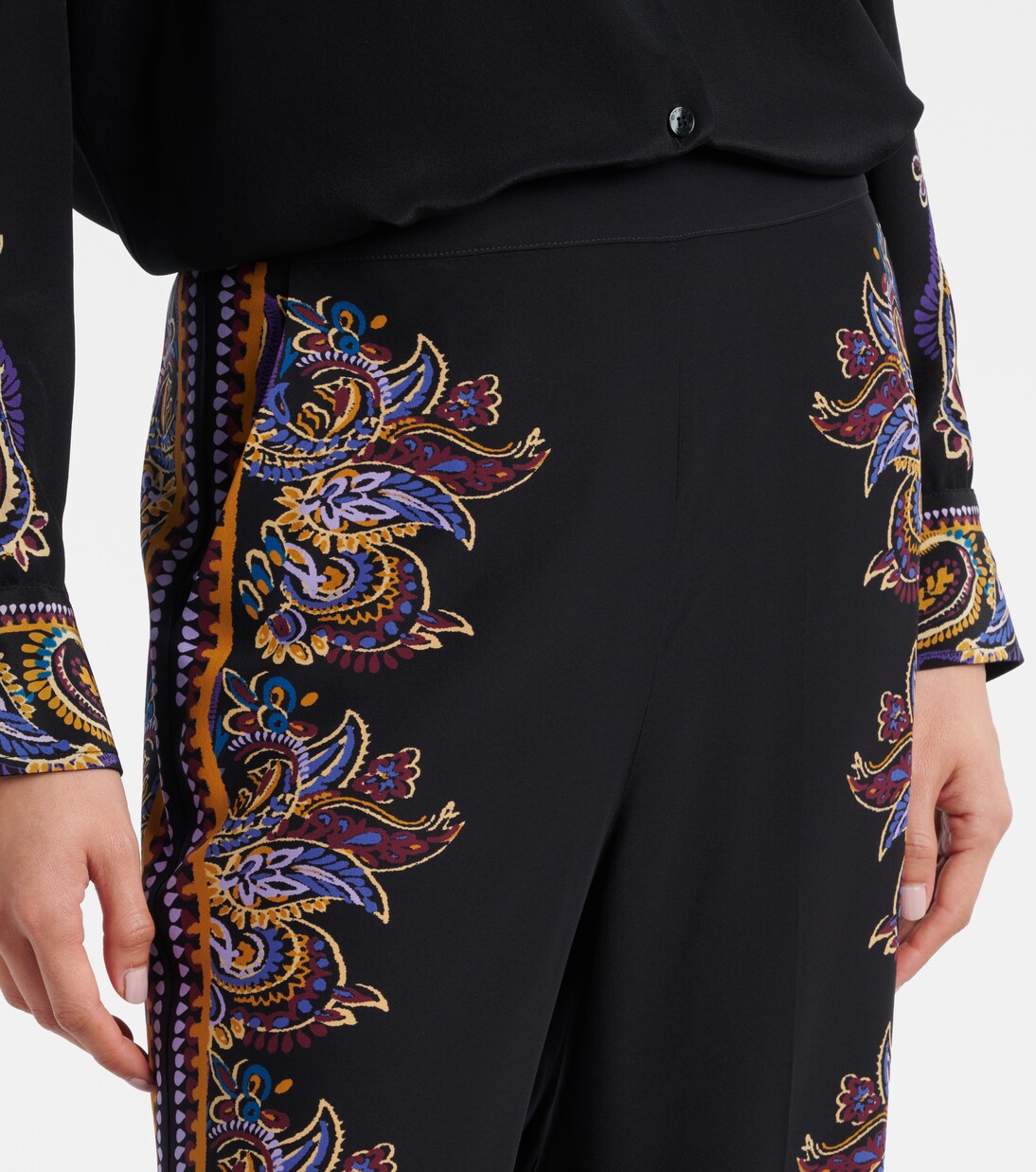 Paisley silk wide-leg pants | Etro