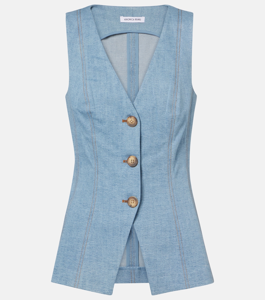 Avalina denim vest | Veronica Beard