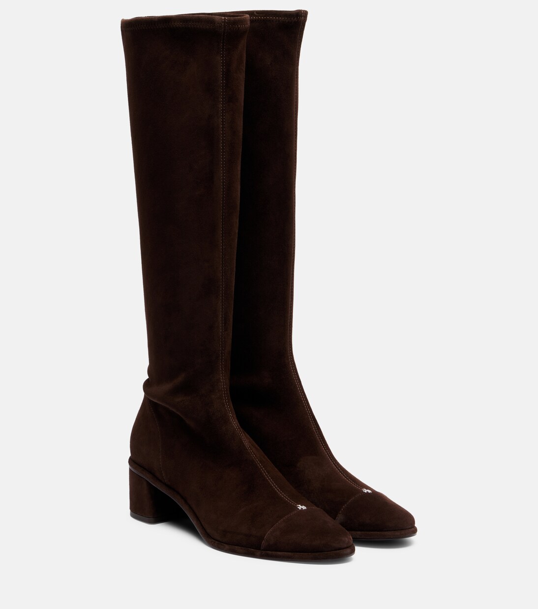 Cap-toe 55 suede knee-high boots | Tory Burch