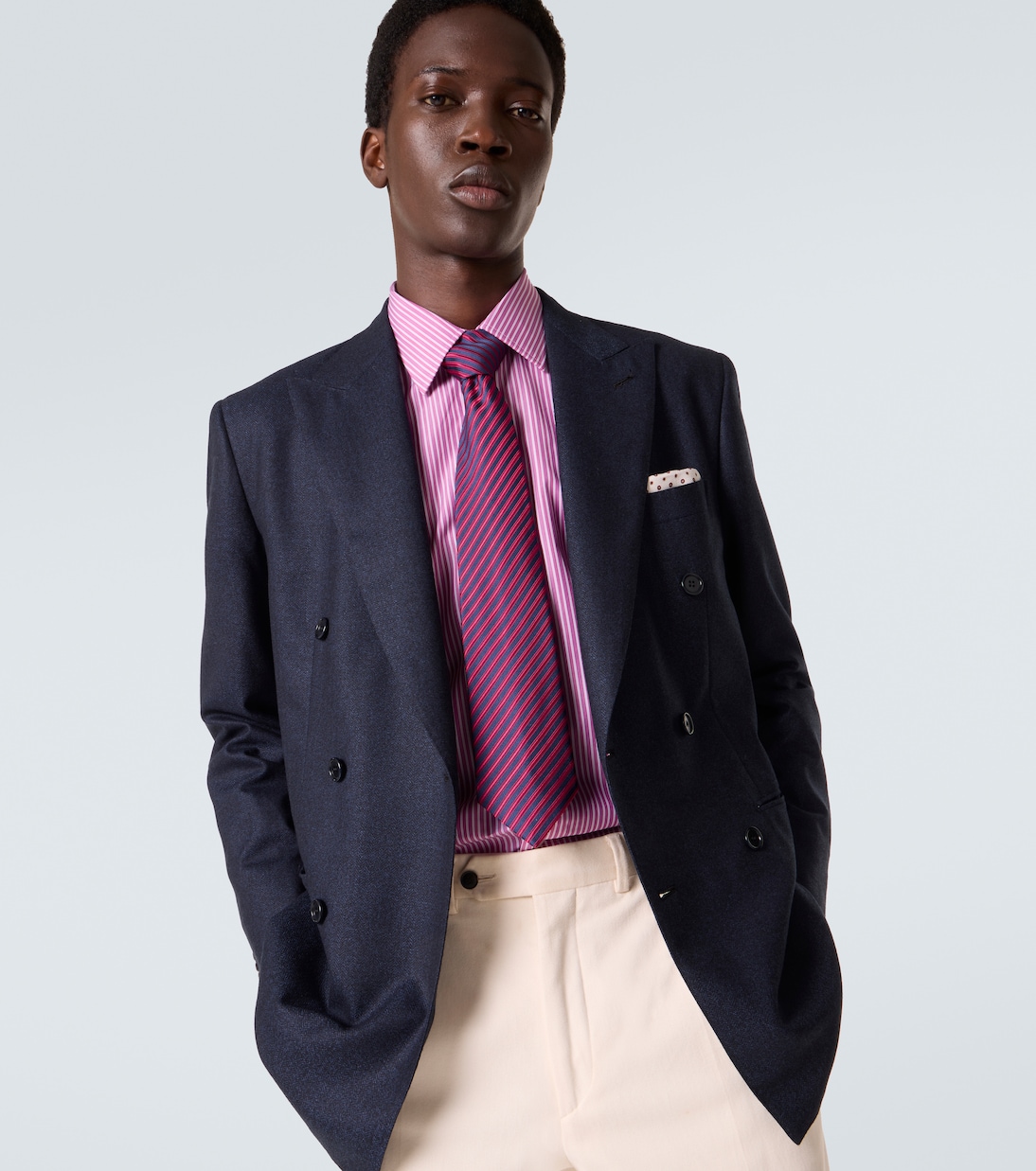 Striped silk jacquard tie | Charvet