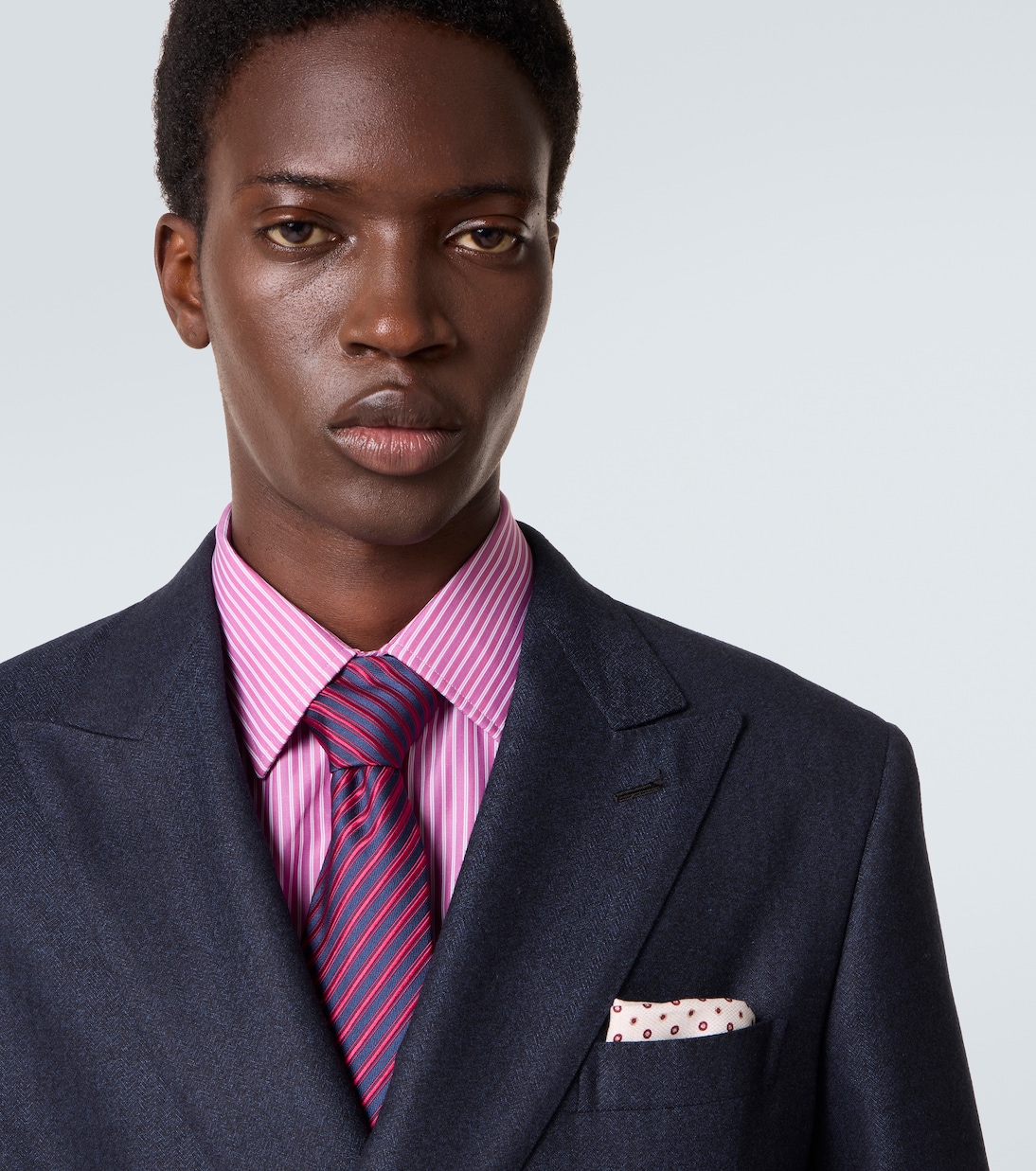 Striped silk jacquard tie | Charvet