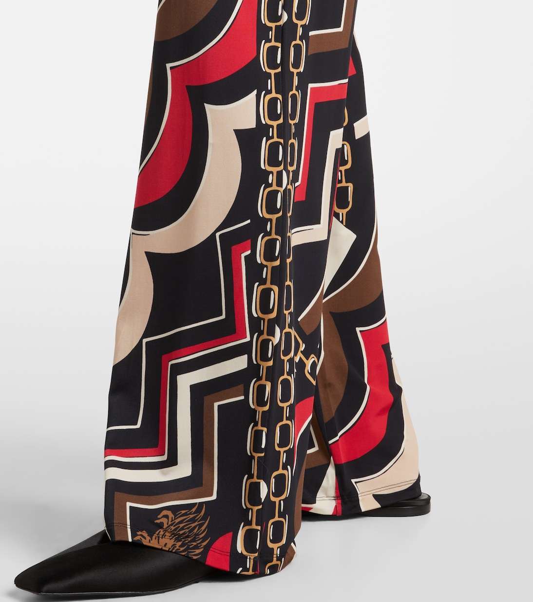 Printed jersey satin straight pants | Pucci