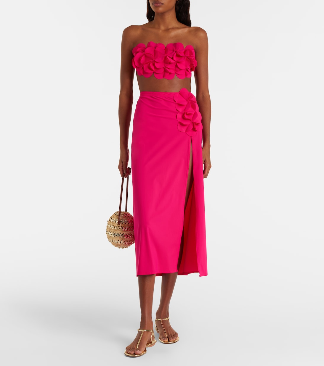 Tess floral-appliqué beach cover-up | Karla Colletto