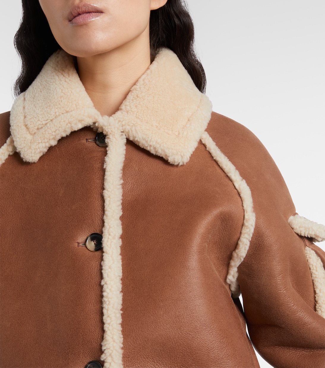 Shearling-trimmed leather blouson | Loewe