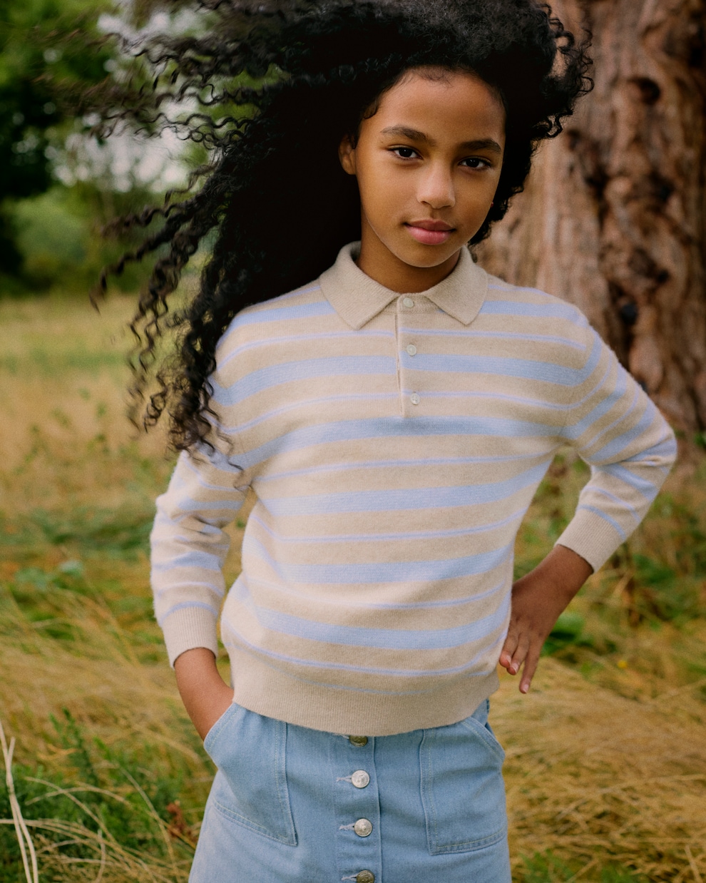 x Guest In Residence – Pull Louie rayé en cachemire | Bonpoint