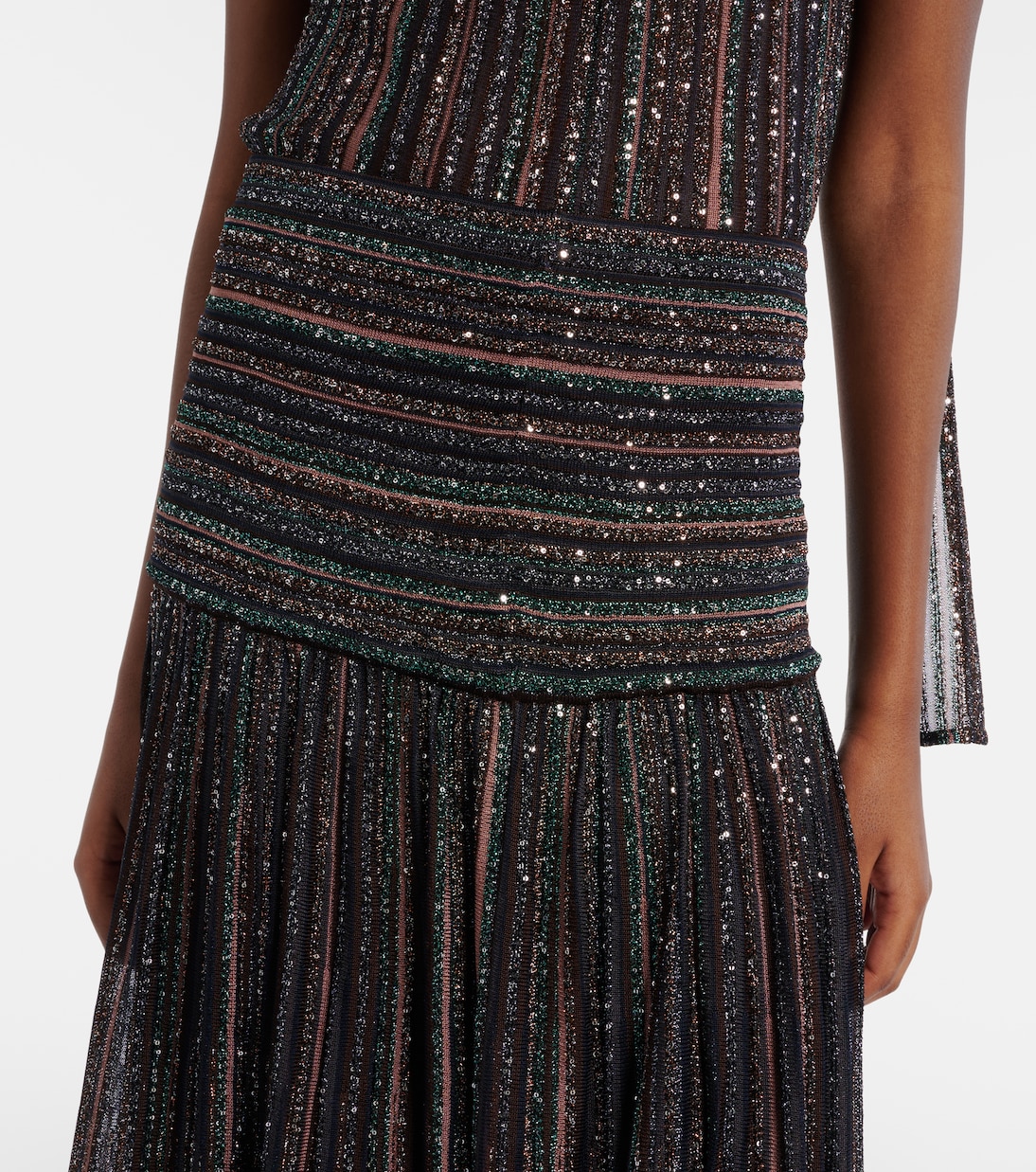 Jupe longue en lamé à sequins | Missoni