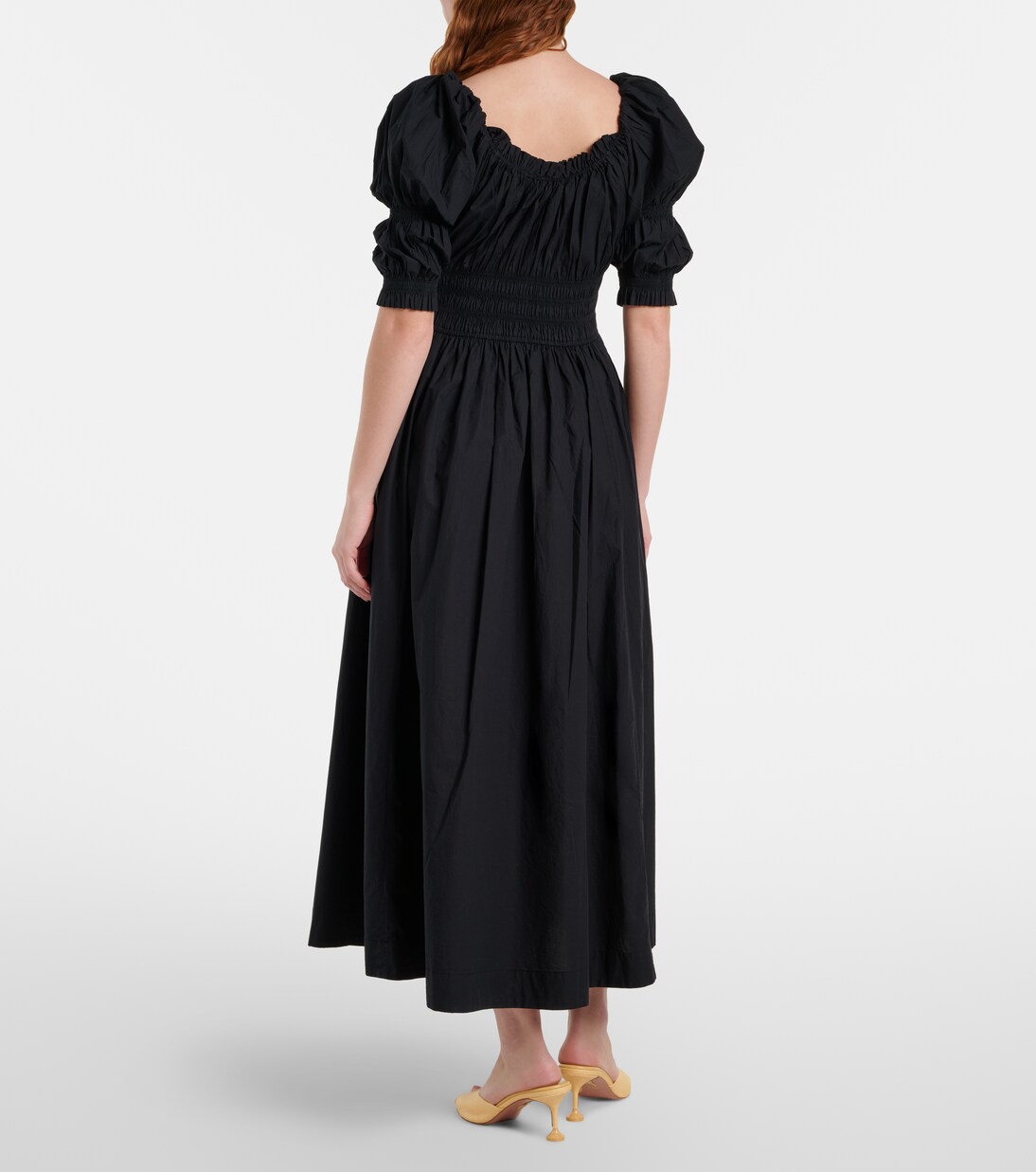 Shirred cotton midi dress | Dôen
