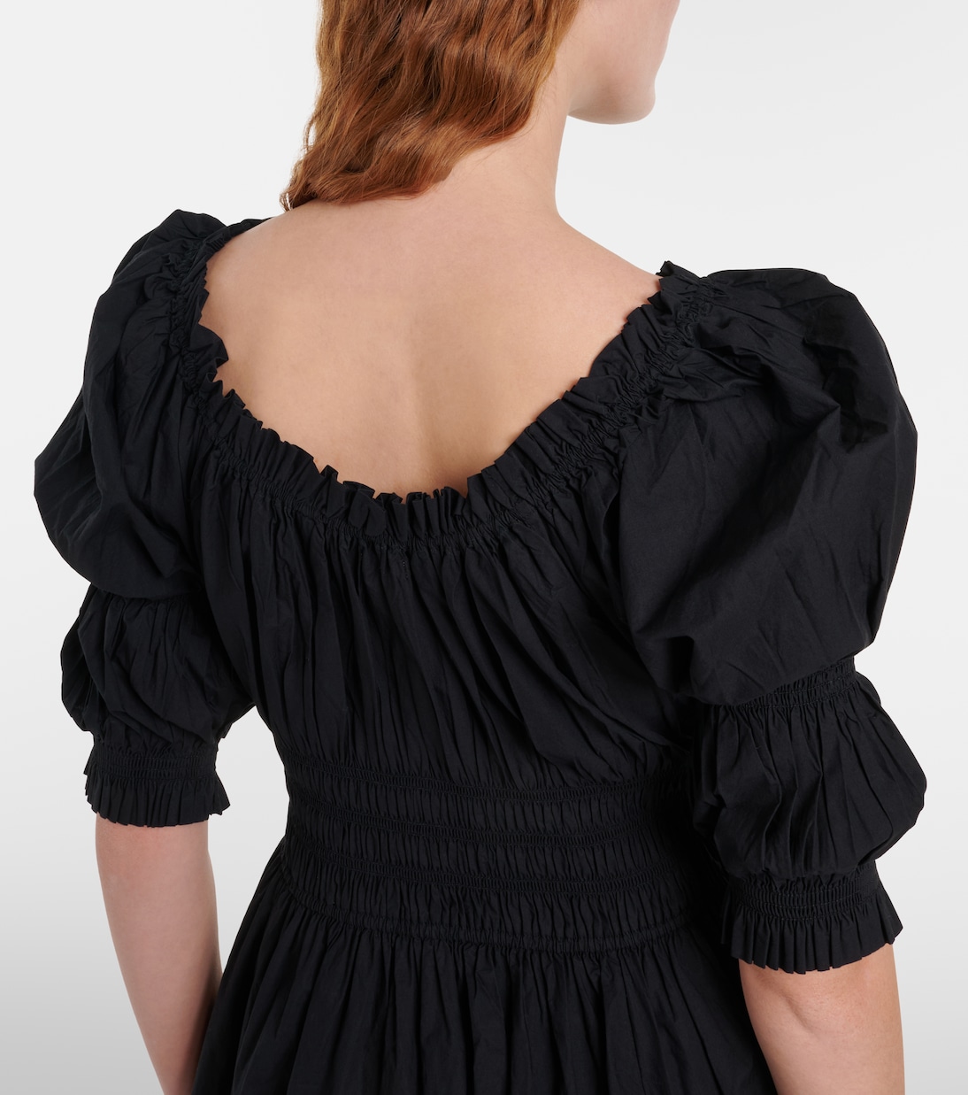 Shirred cotton midi dress | Dôen