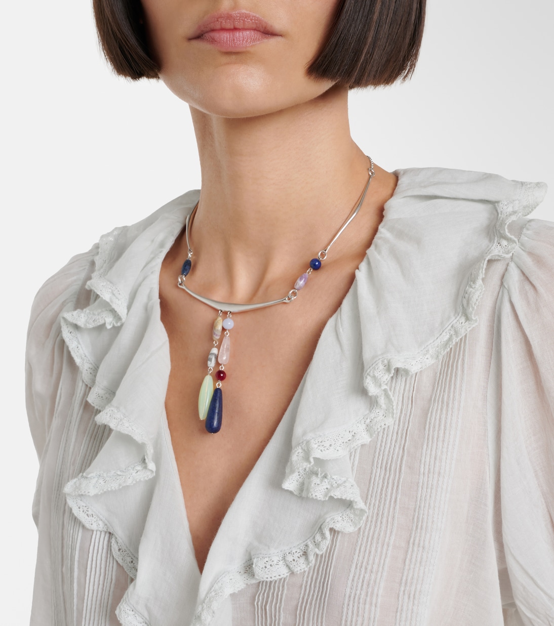 Embroidered cotton shirt | Dôen