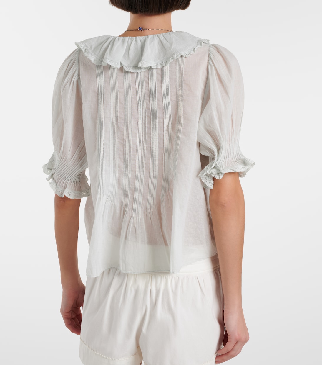 Embroidered cotton shirt | Dôen