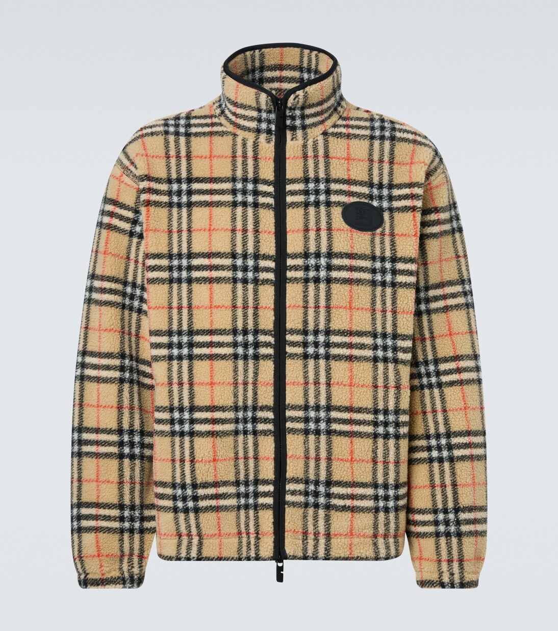 Burberry Check wool-blend zip-up jacket | Burberry