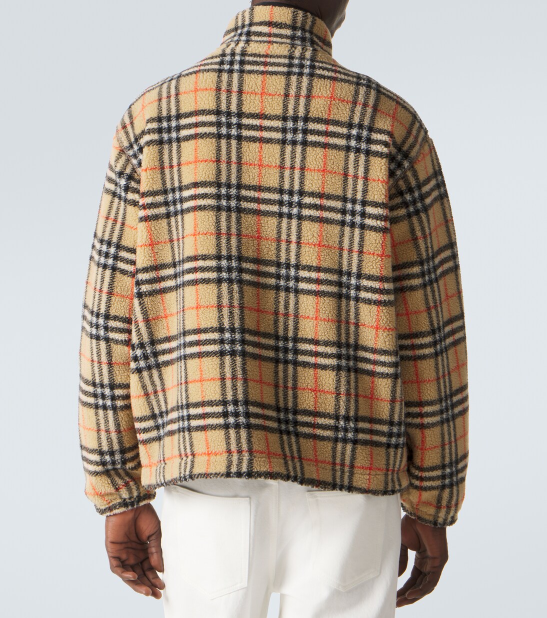 Burberry Check wool-blend zip-up jacket | Burberry