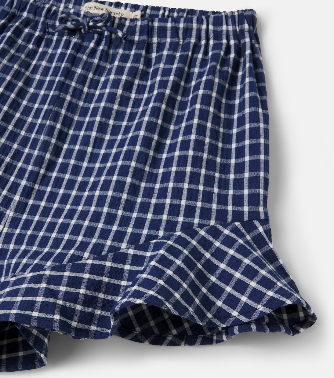 Jasmine格纹棉质泡泡纱短裤 | The New Society