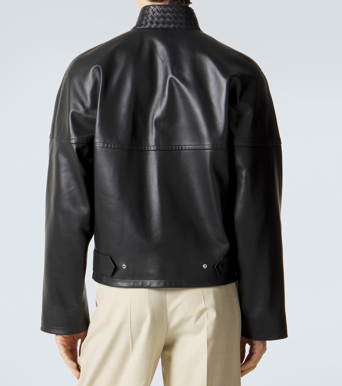 Intrecciato leather blouson jacket | Bottega Veneta