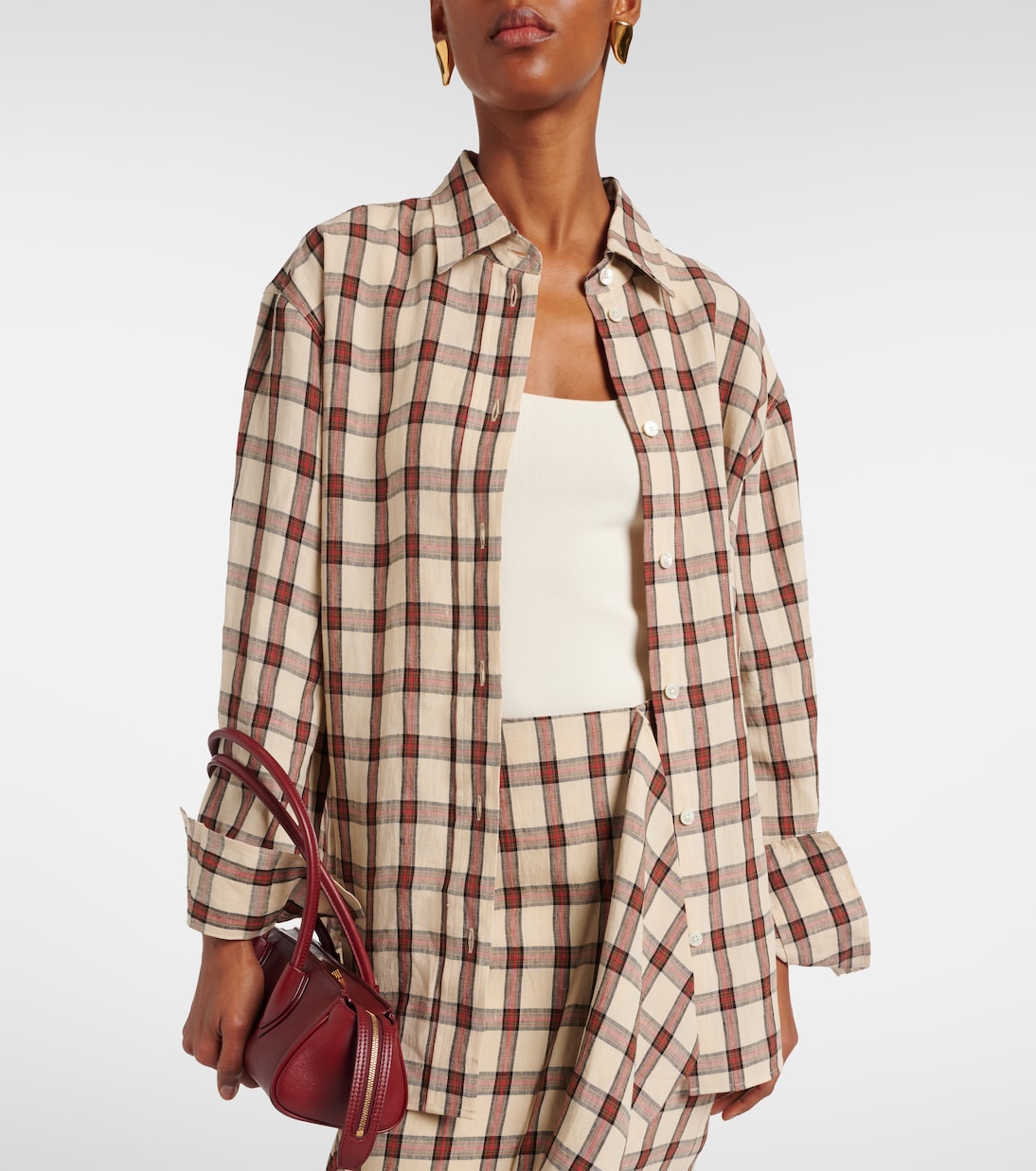 Camisa de lino a cuadros | Róhe