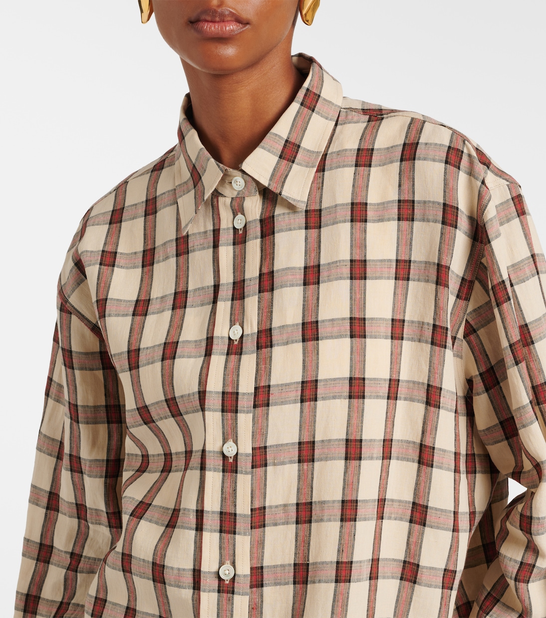 Camisa de lino a cuadros | Róhe