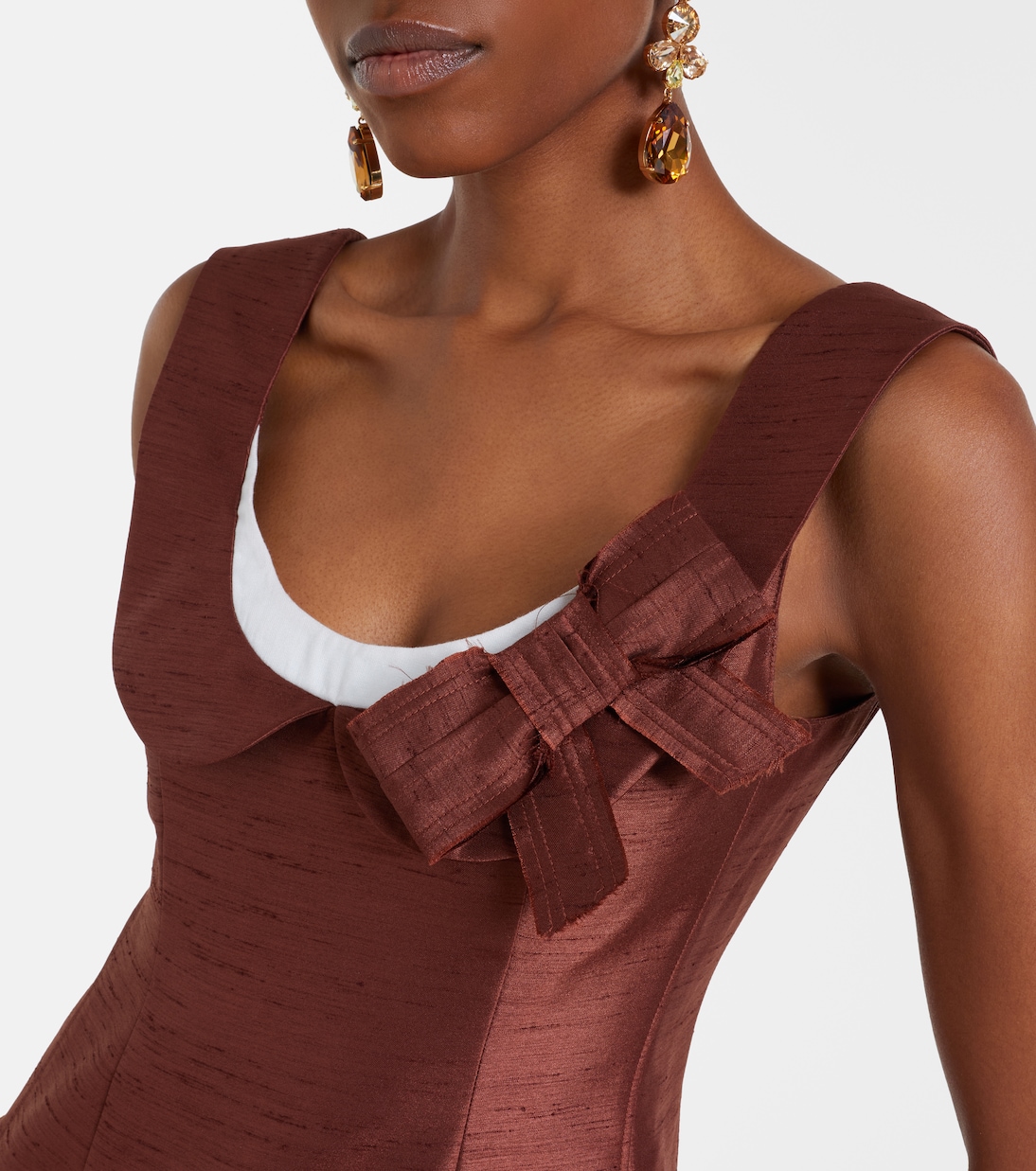 Bow-detail mini dress | Shushu/Tong