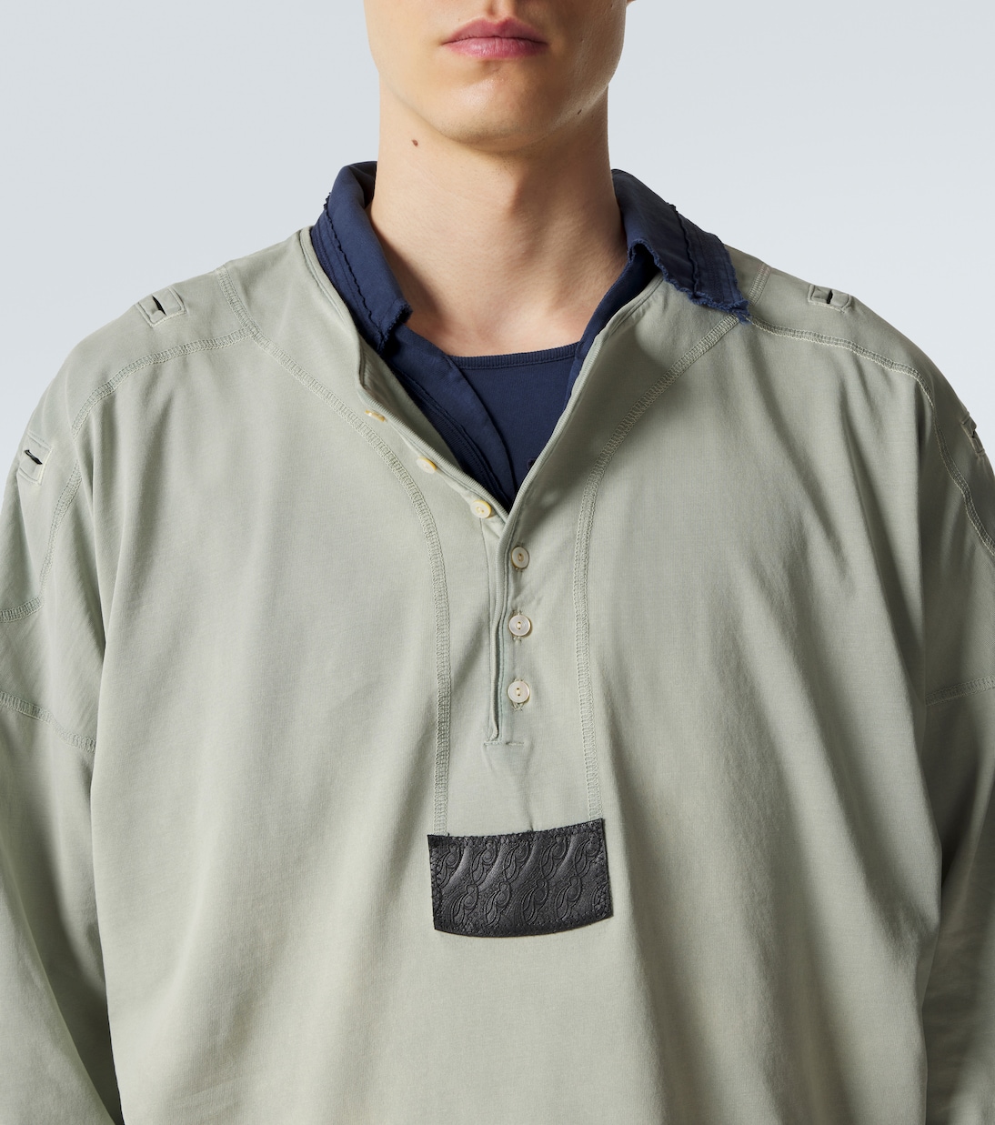 Sargo cotton Henley shirt | Kiko Kostadinov