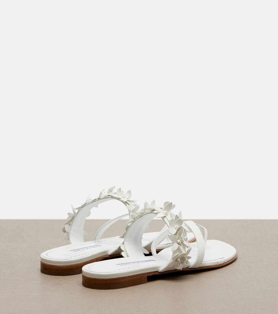 Fiosa appliqué leather thong sandals | Manolo Blahnik