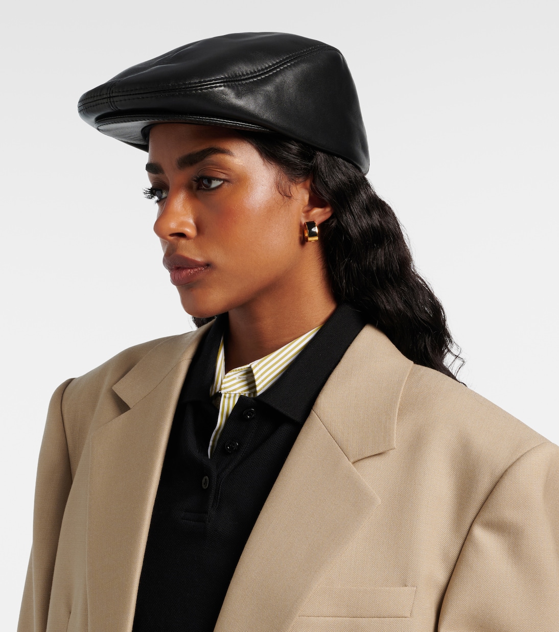 Gorra newsboy de piel | Ruslan Baginskiy