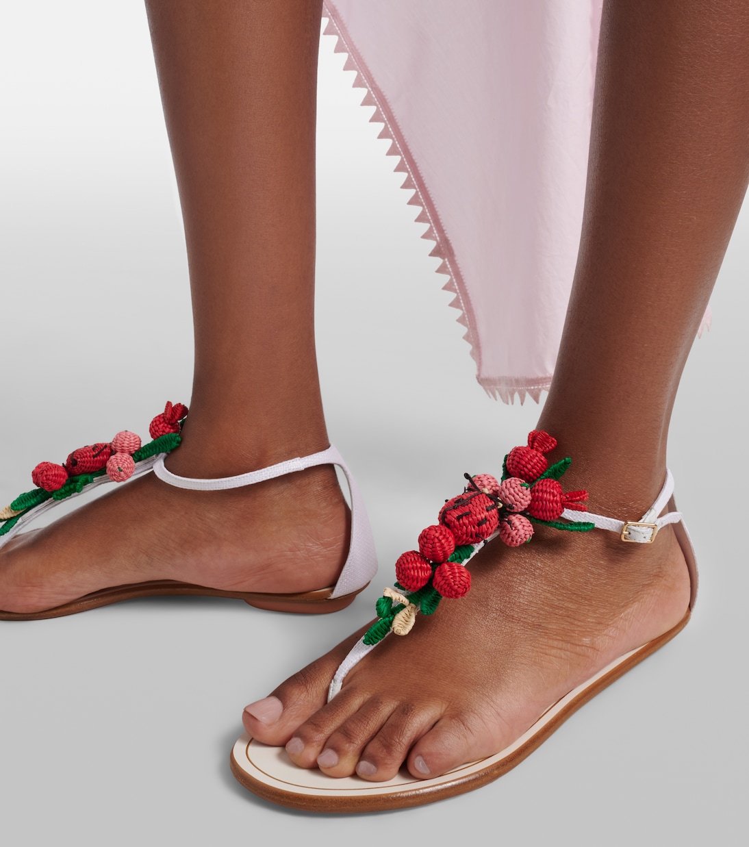 Botanica 라피아 이펙트 통 샌들 | Aquazzura