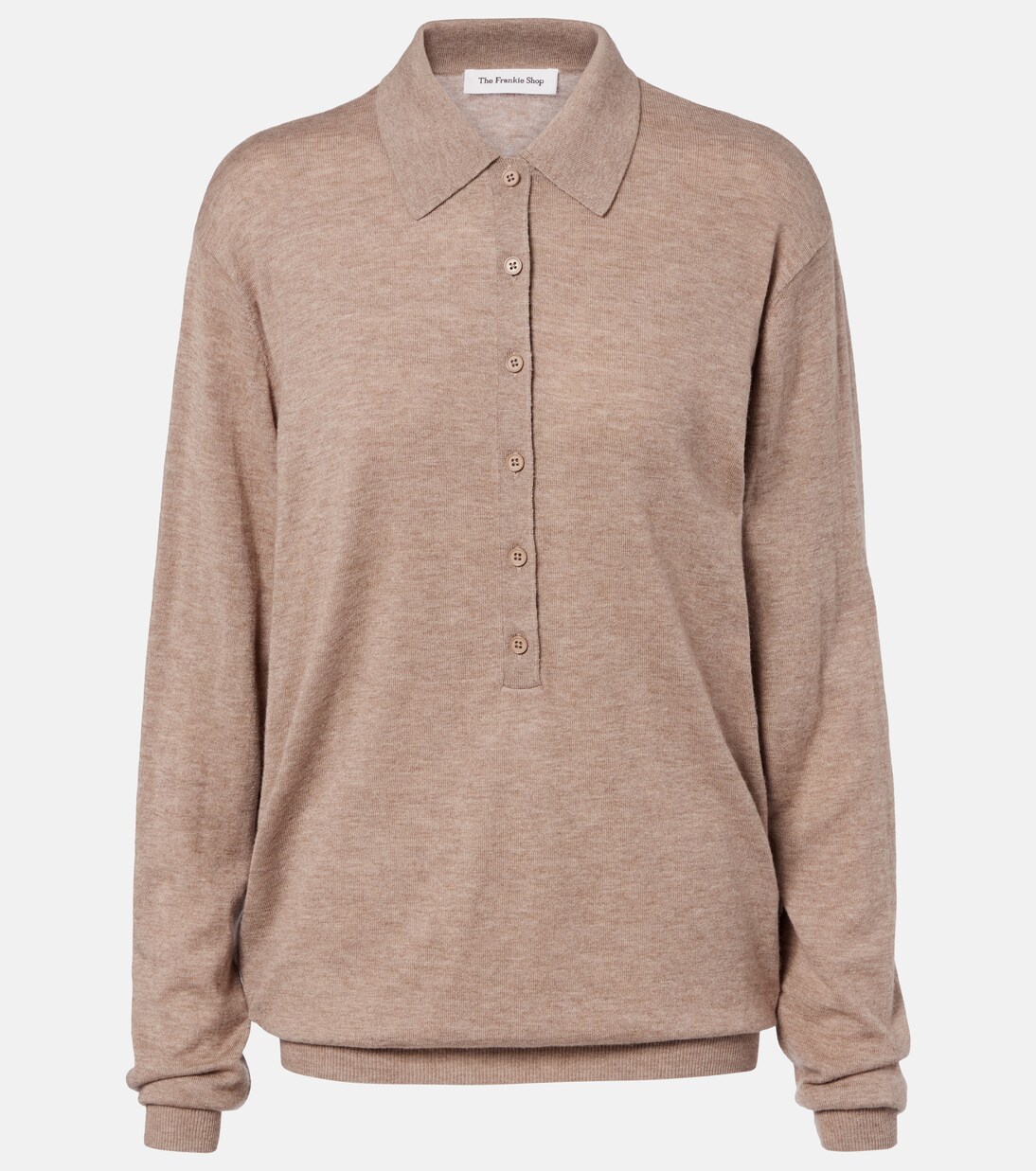 Tala wool-blend polo sweater | The Frankie Shop