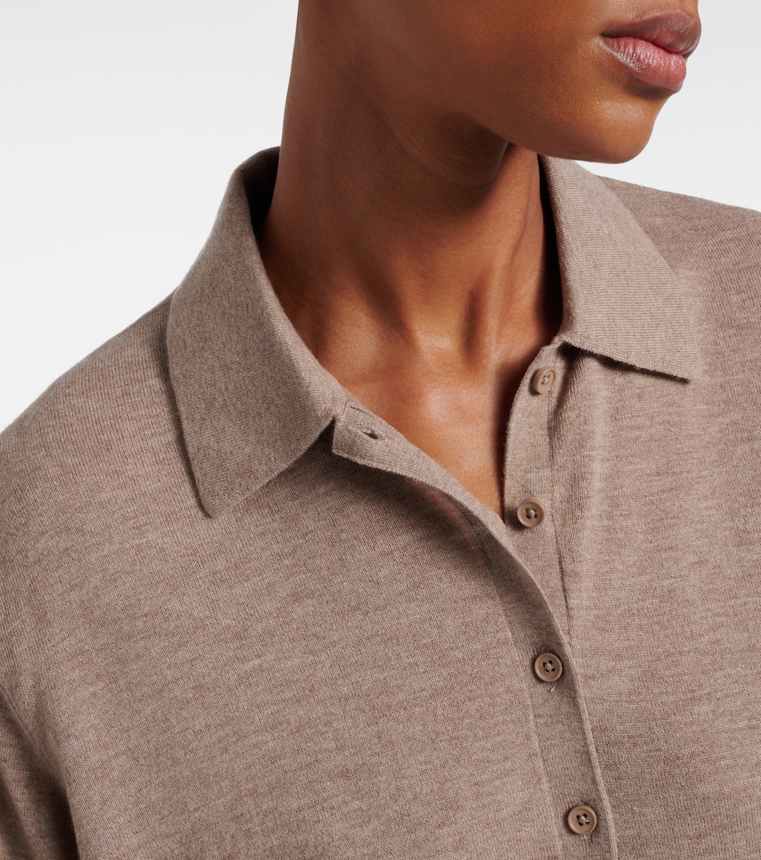 Tala wool-blend polo sweater | The Frankie Shop