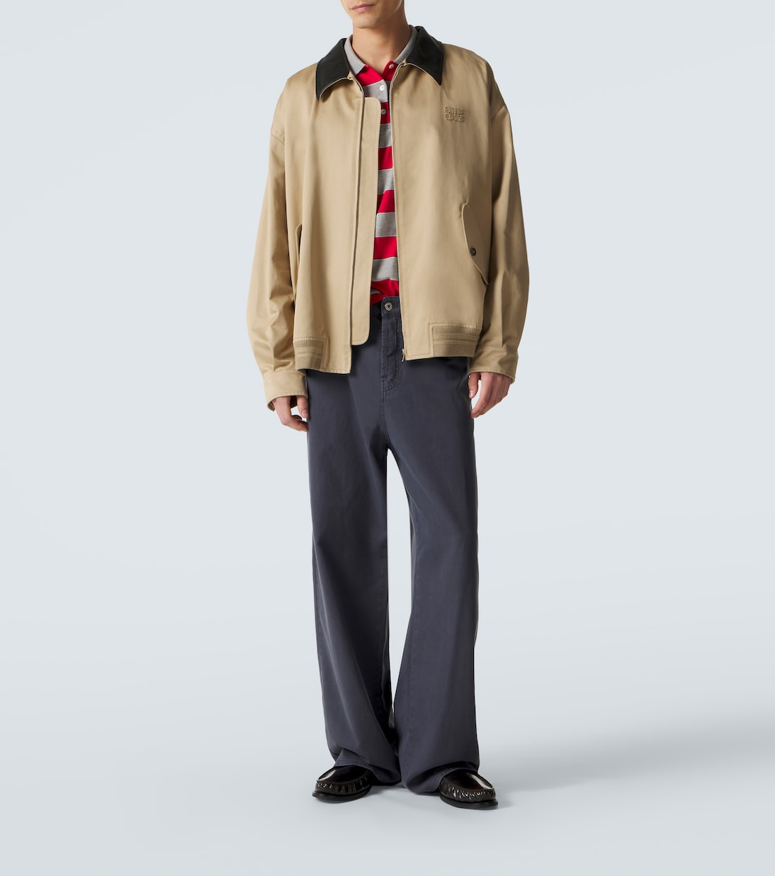 Veste blouson en sergé de coton | Miu Miu