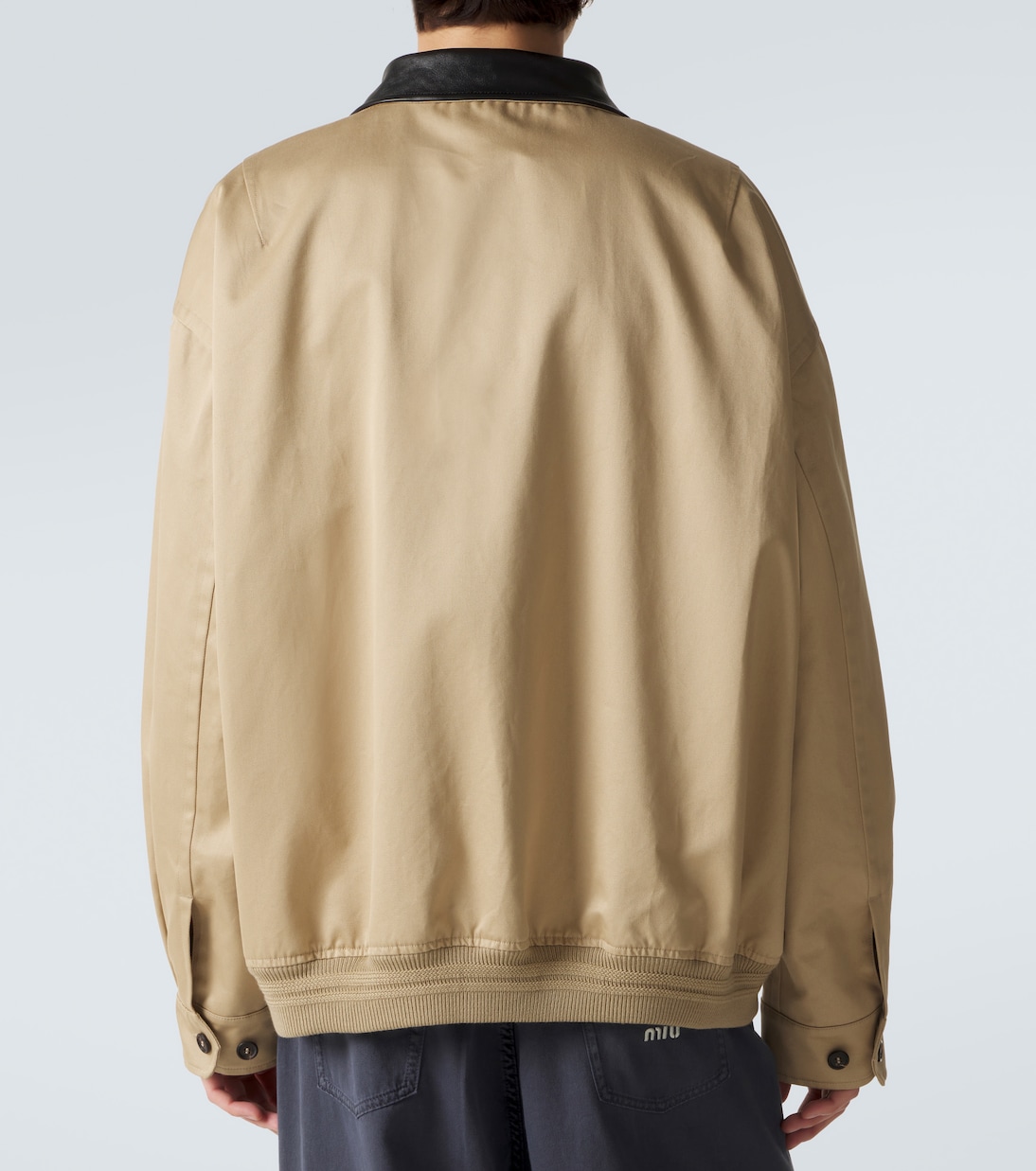 Veste blouson en sergé de coton | Miu Miu