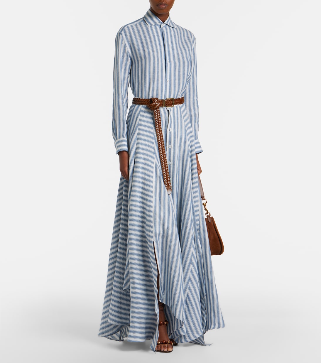Camisa Capri de lino a rayas | Ralph Lauren Collection