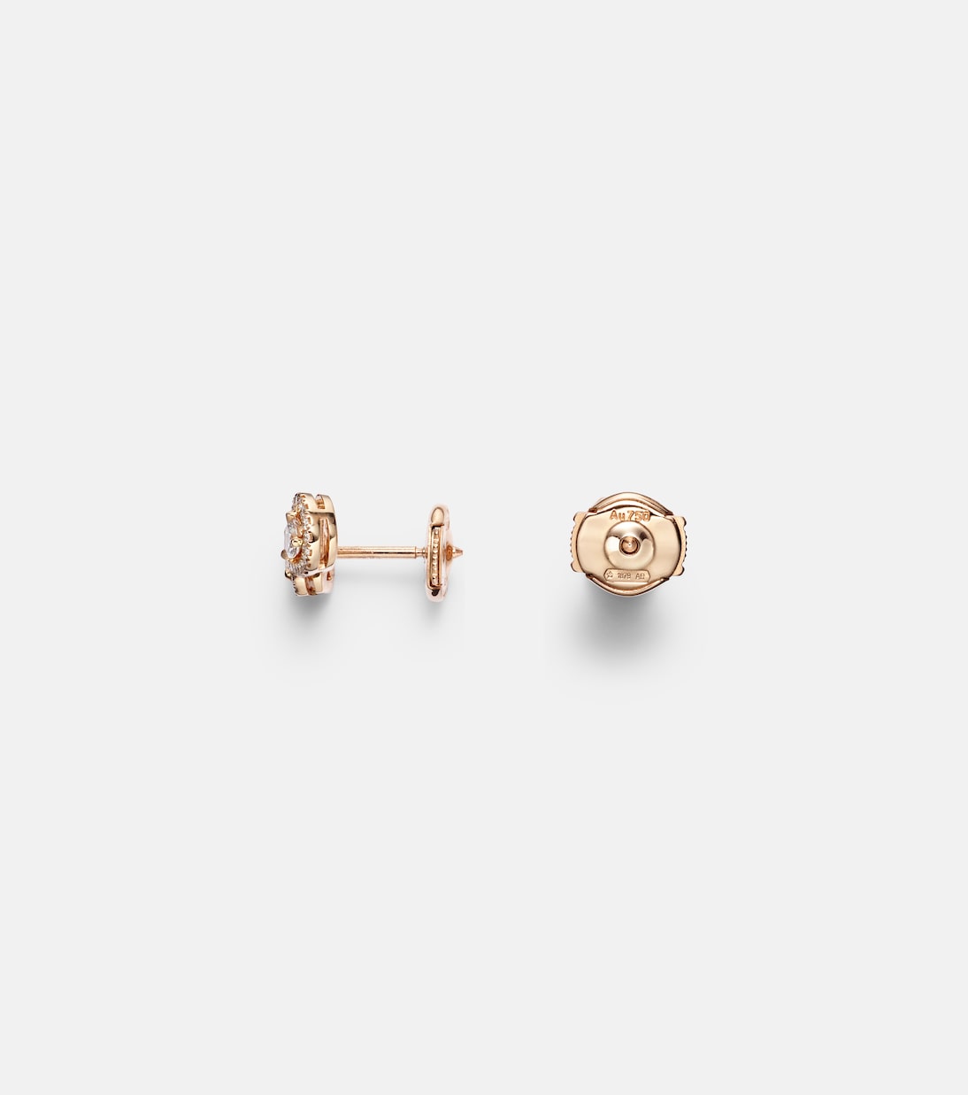 Pendientes My Twin 1+2 de oro rosa de 18 ct con diamantes | Messika