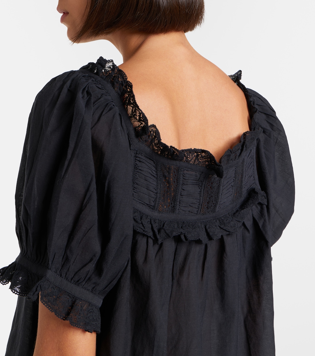 Frances lace-trimmed cotton-blend top | Dôen