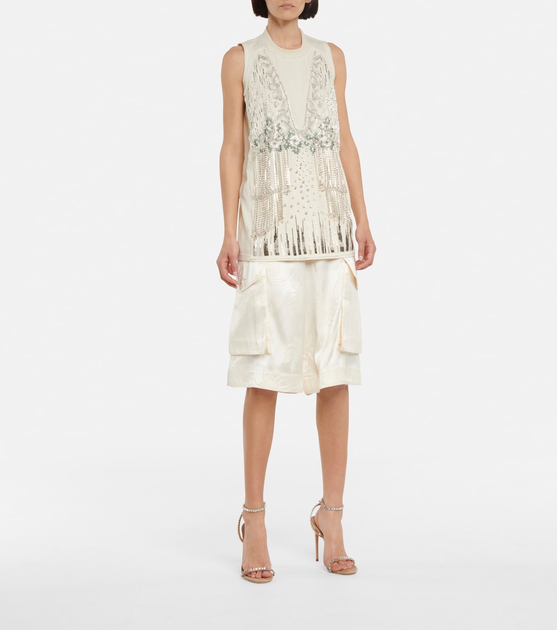 Verziertes Top aus Baumwolle und Seide | JW Anderson