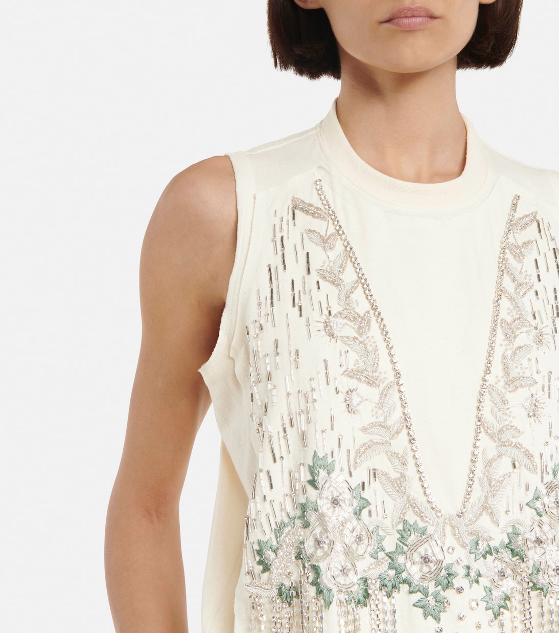 Verziertes Top aus Baumwolle und Seide | JW Anderson