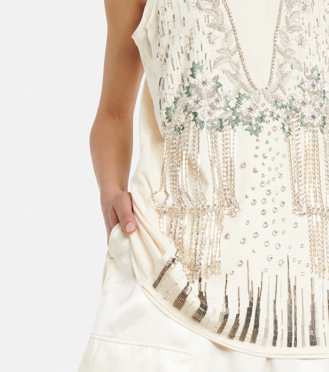 Verziertes Top aus Baumwolle und Seide | JW Anderson