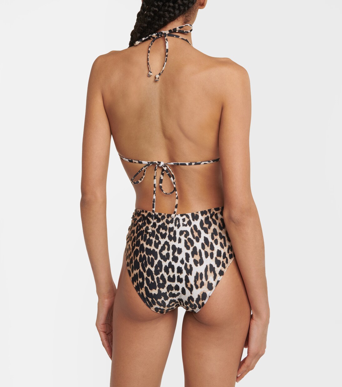 Culotte de bikini à motif léopard | Ganni