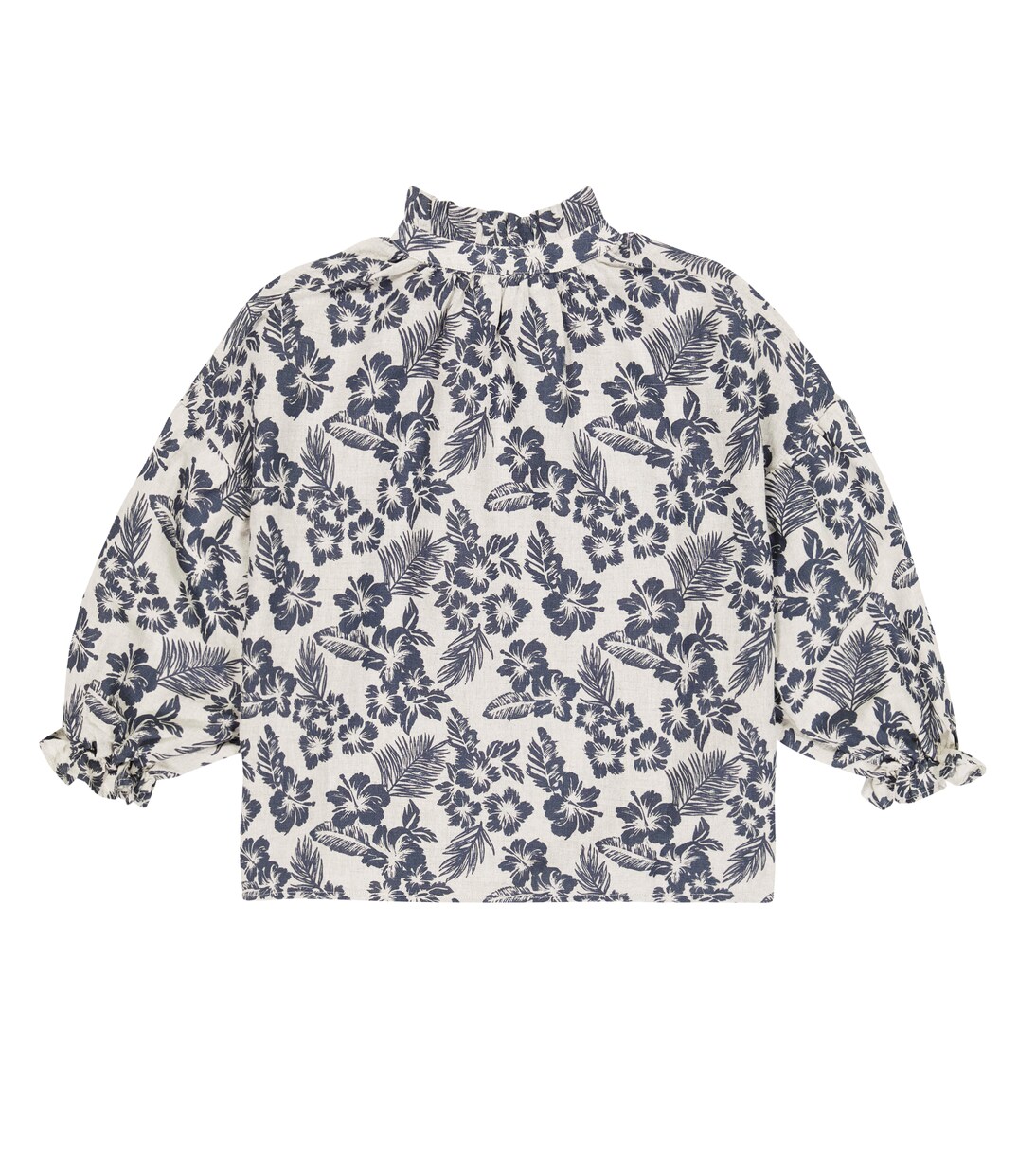 Olivia floral linen and cotton blouse | The New Society