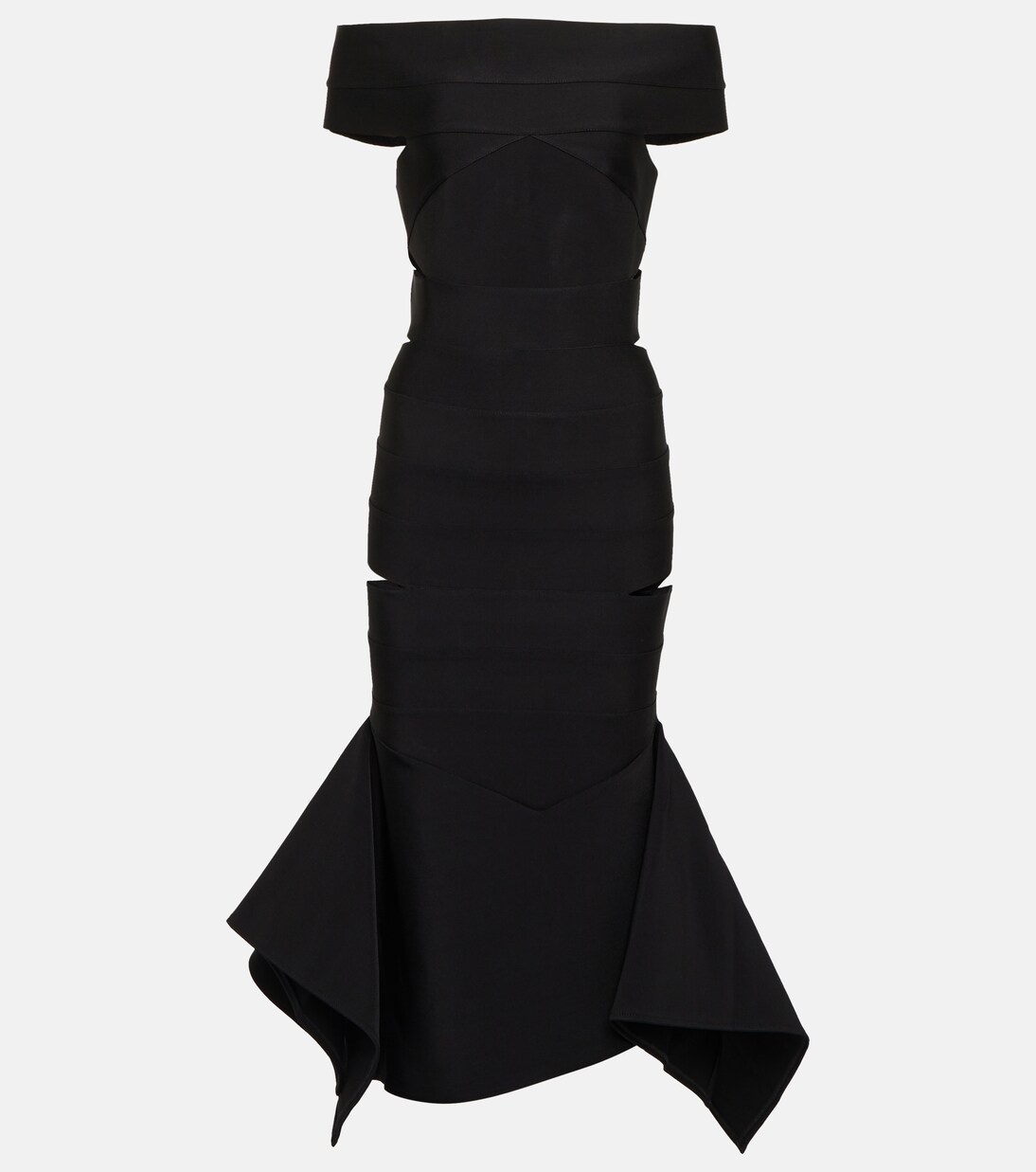 Robe midi à encolure bardot | Alexandre Vauthier