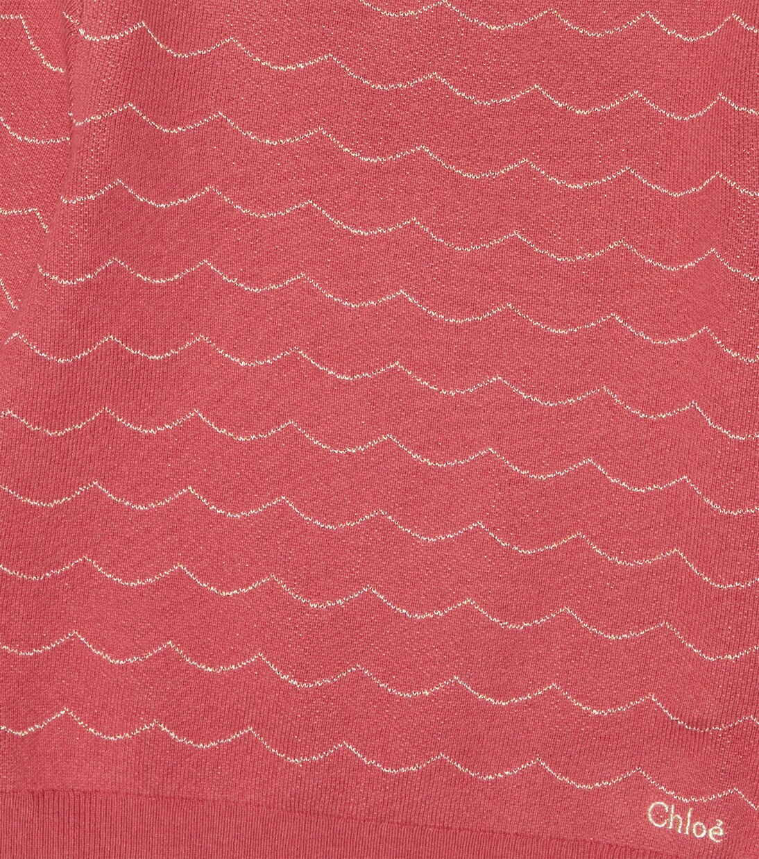 Metallic-knit cotton-blend sweater | Chloé Kids