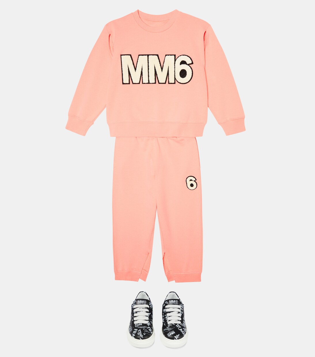 Logo cotton jersey sweatpants | MM6 Maison Margiela Kids