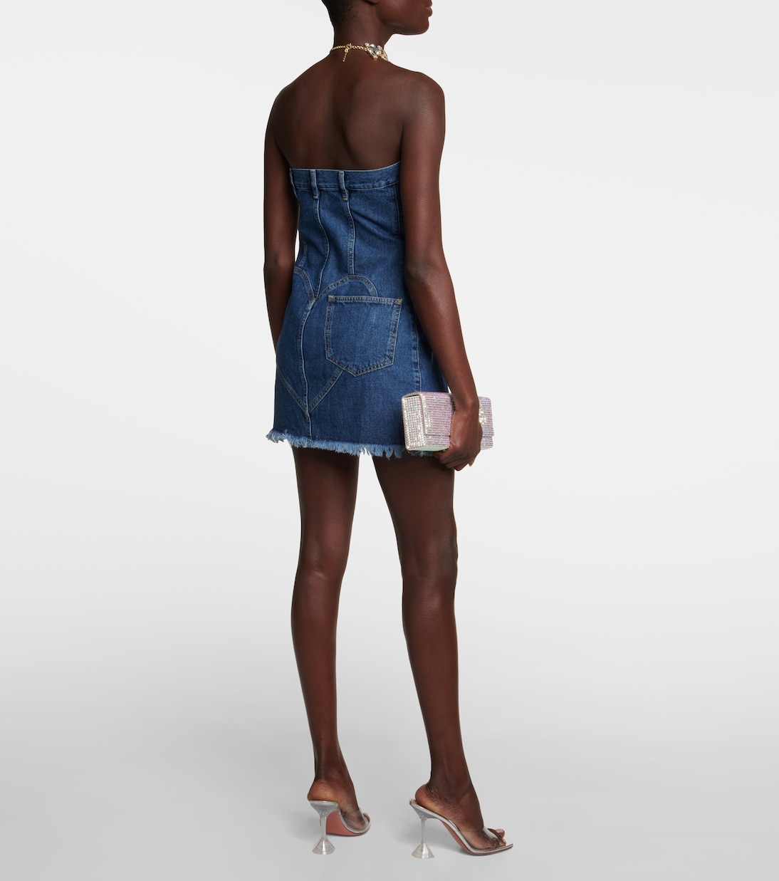 Mussel Flower denim minidress | Area